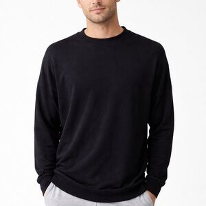 NWT Alo Yoga Men’s Black Crewneck Sweatshirt Pullover Athleisure